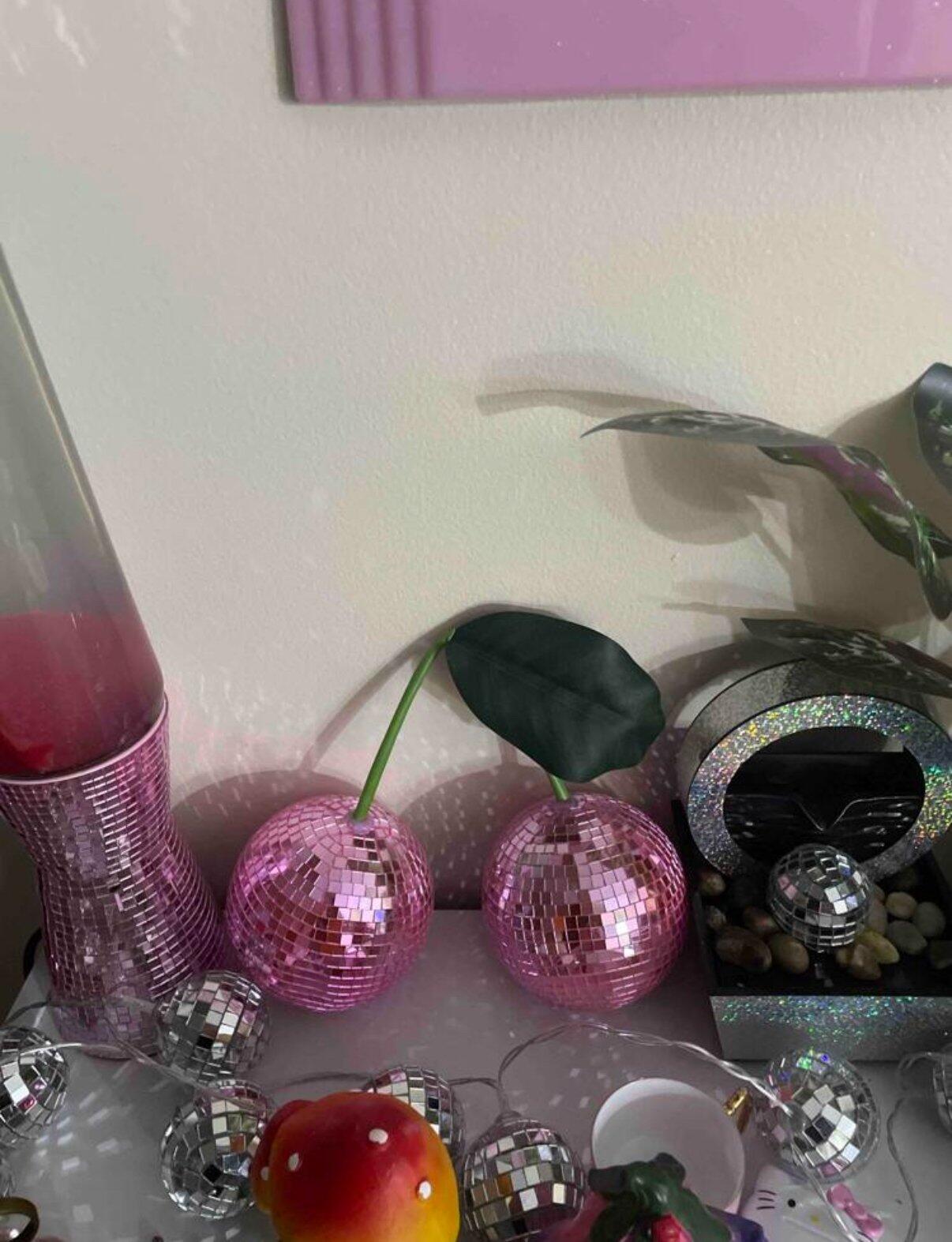 Pink Cherry Disco Ball, customer photo