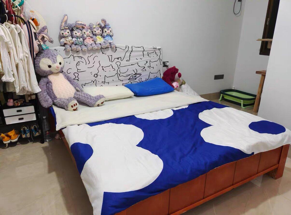 Blue Floral Cotton Bedding Set, customer photo