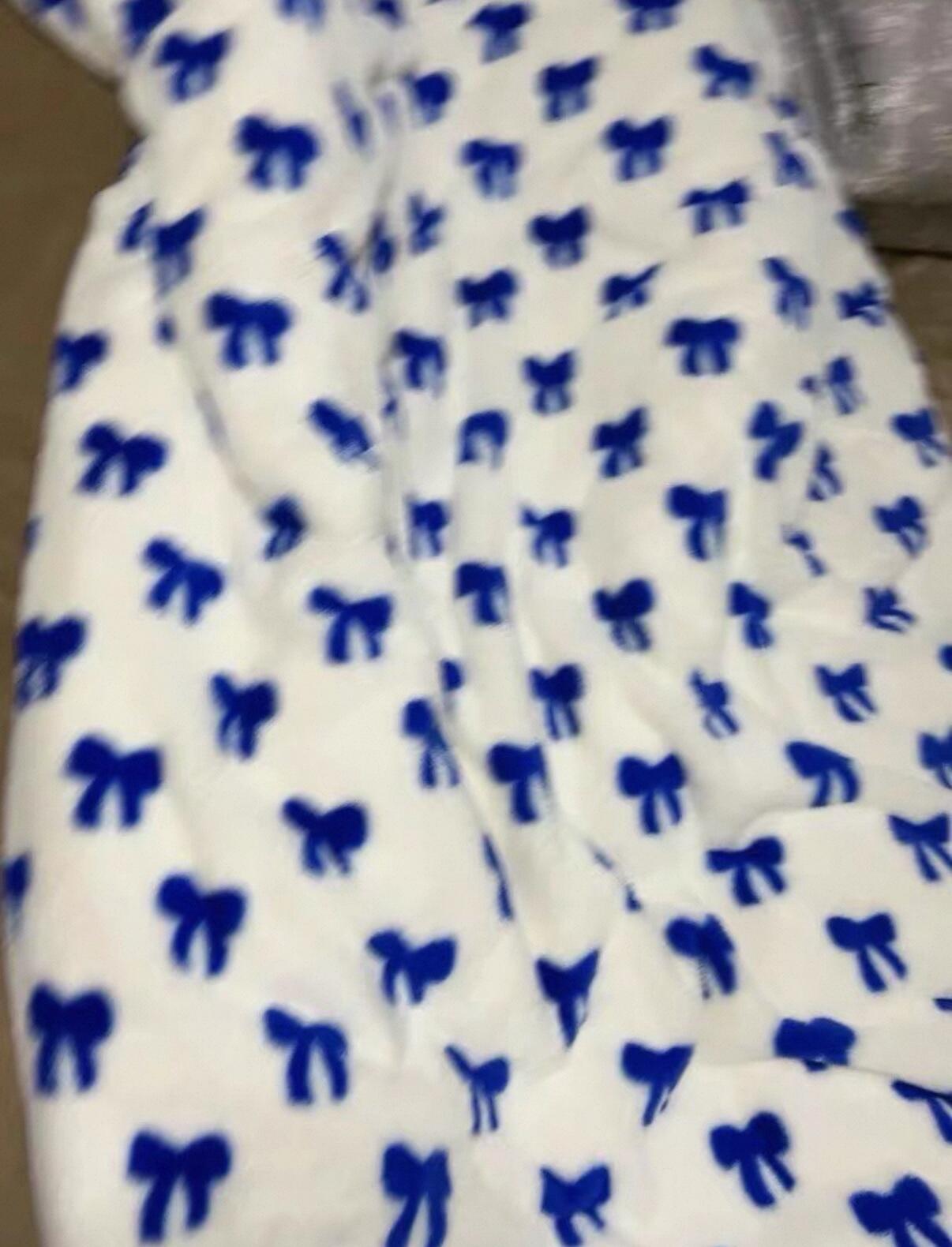 Blue Bow Duvet Cover Set, customer photo