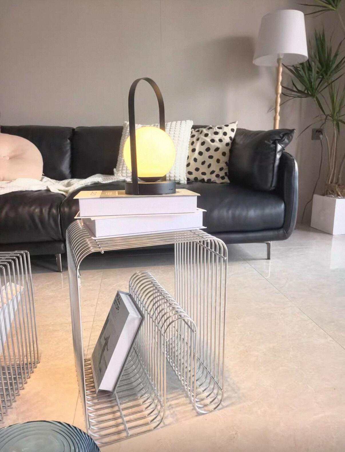 Modern Minimalist Metal Side Table, customer photo
