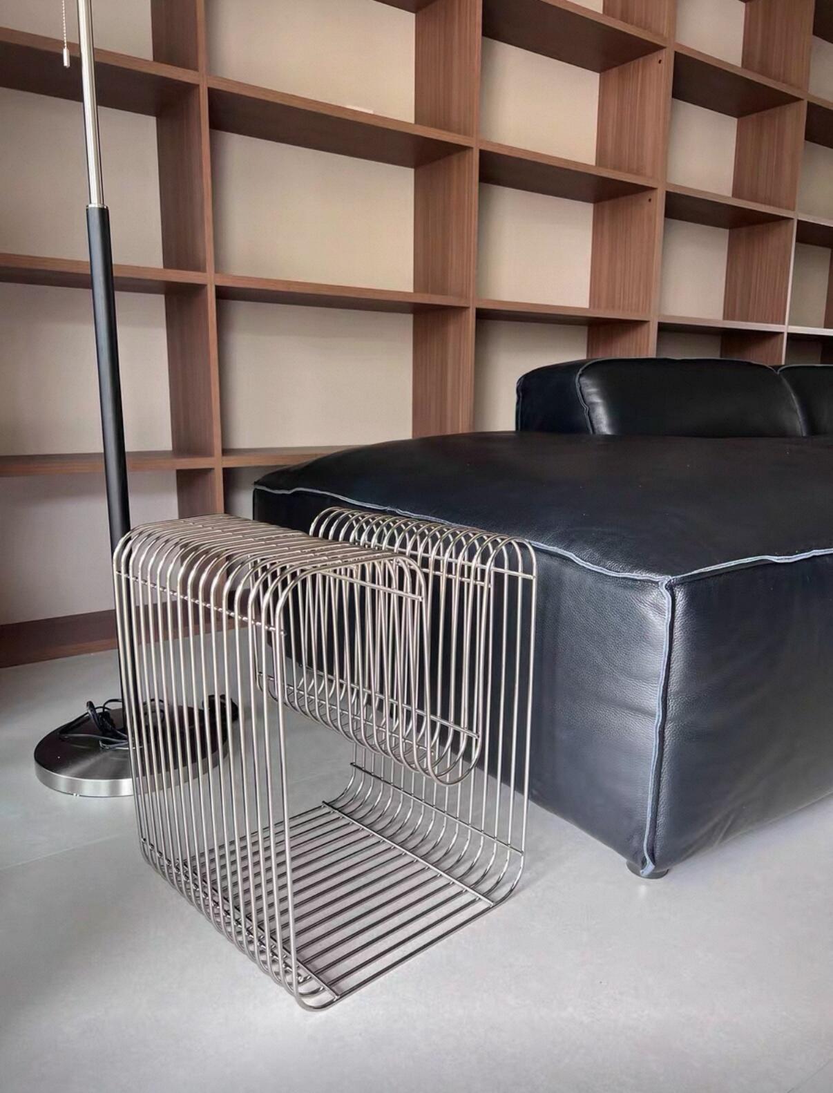 Modern Minimalist Metal Side Table, customer photo