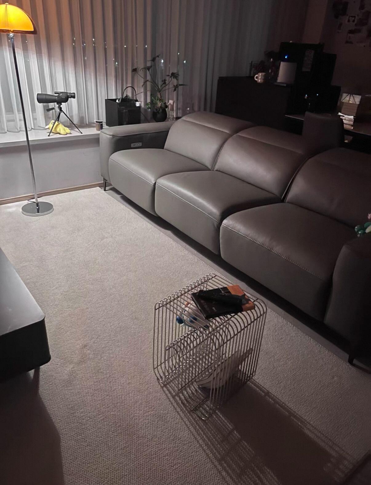 Modern Minimalist Metal Side Table, customer photo