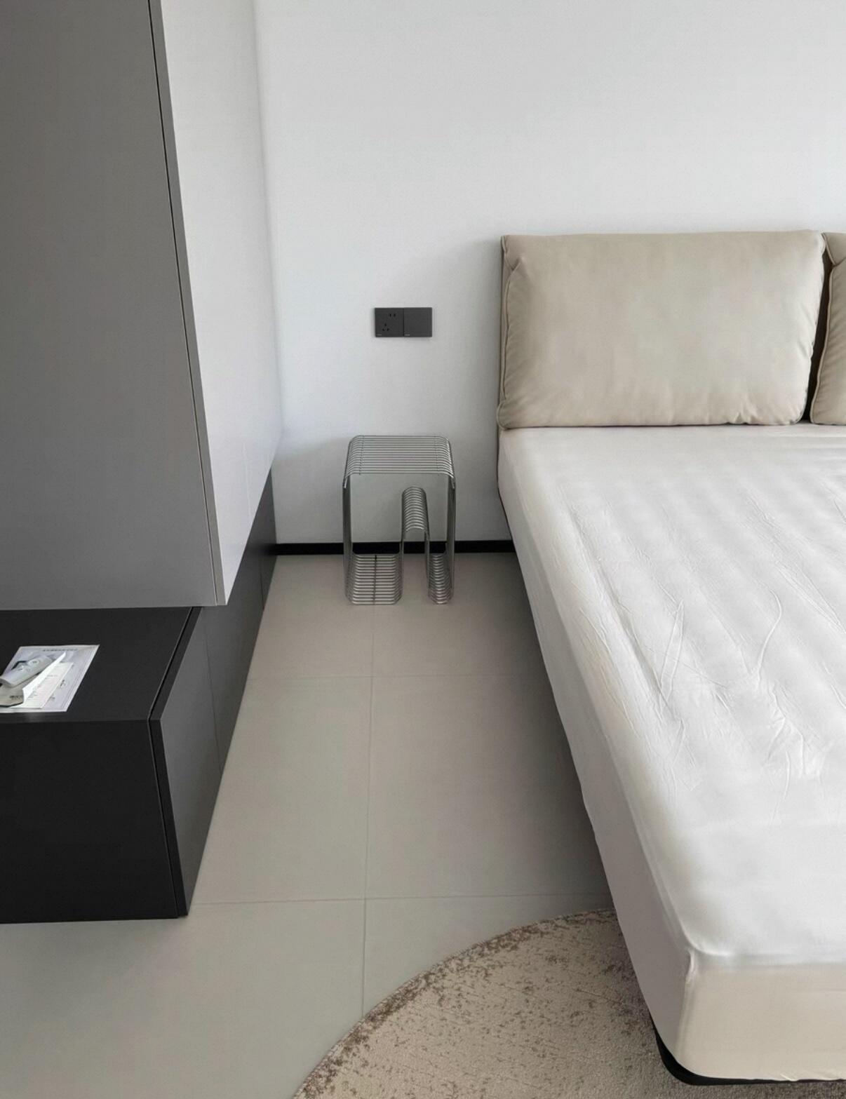 Modern Minimalist Metal Side Table, customer photo