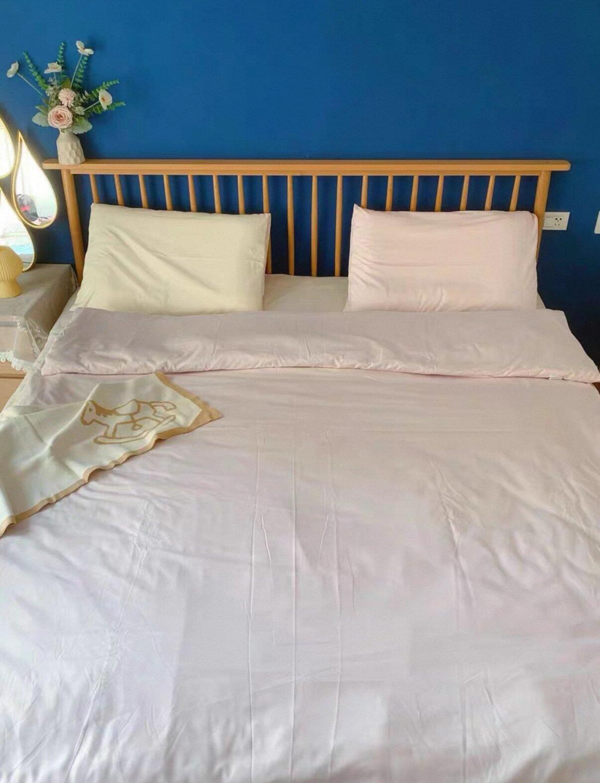 Blush Pink Duvet Cover Set, customer photo