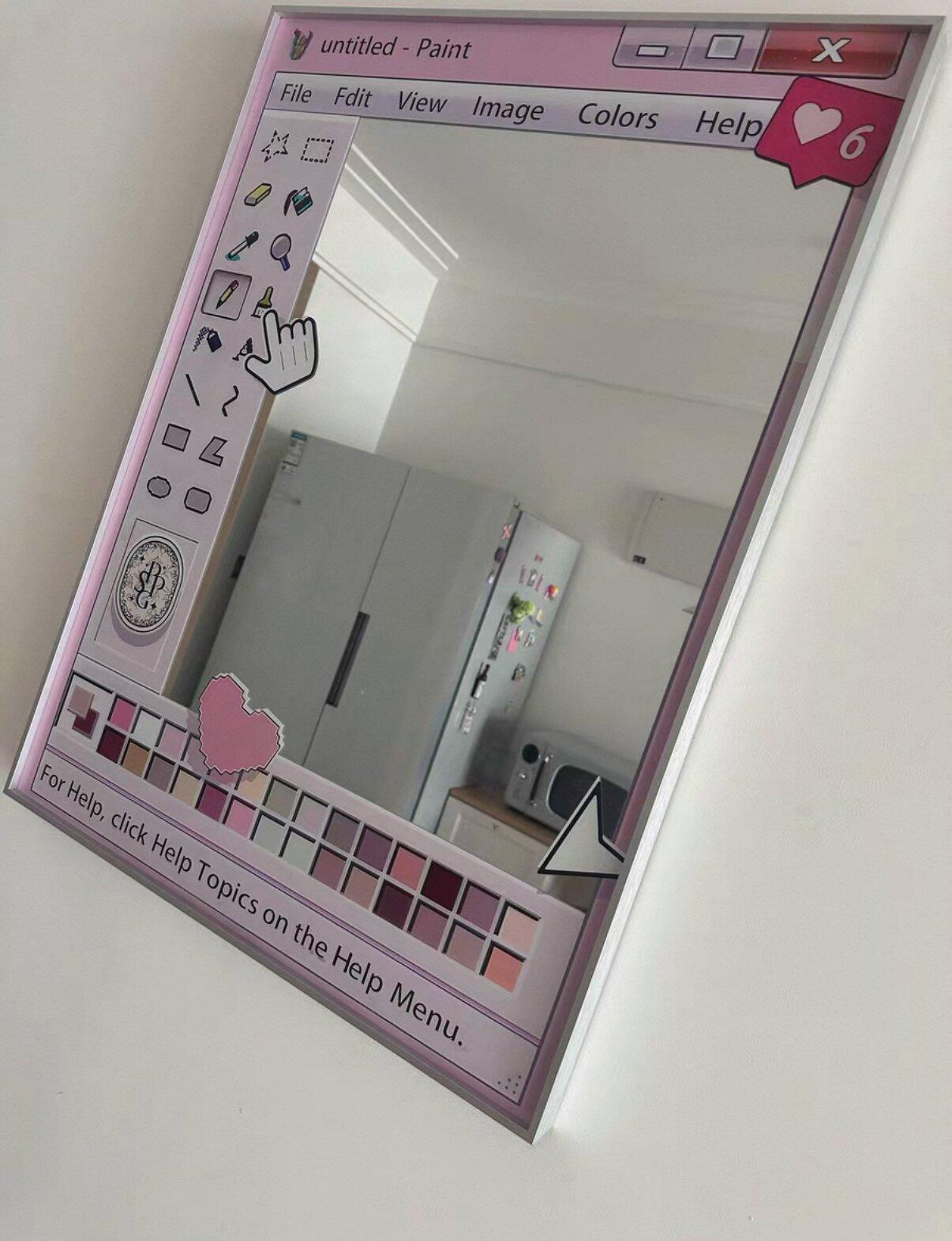 Retro Nostalgia Wall Mirror, customer photo