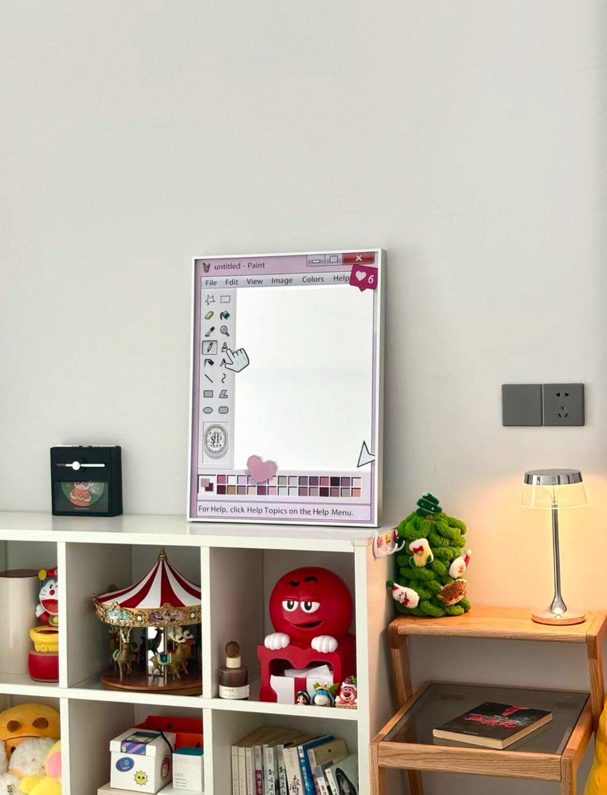 Retro Nostalgia Wall Mirror, customer photo