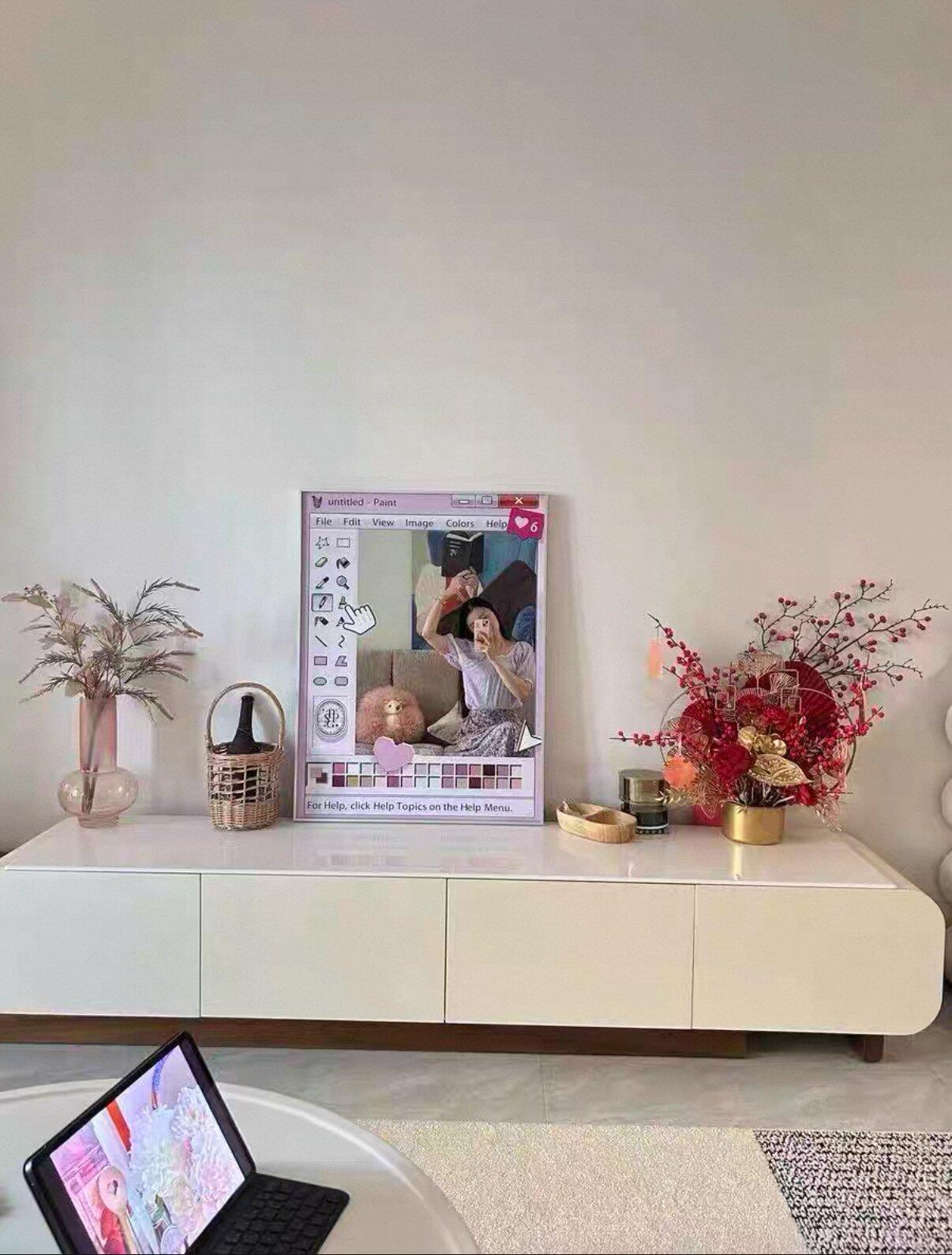 Retro Nostalgia Wall Mirror, customer photo
