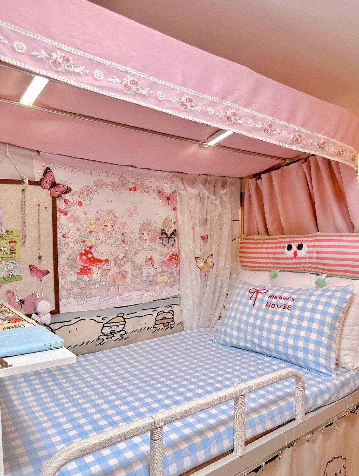 Soft Girl Blue Cat Bedding Set, customer photo