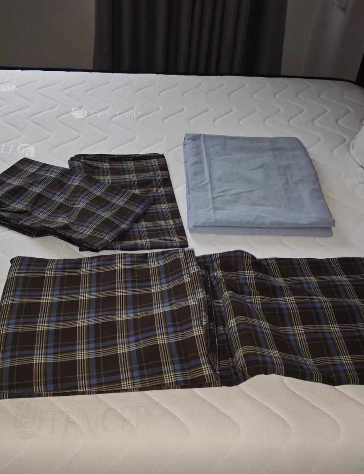 Preppy Plaid Brown Bedding Set, customer photo