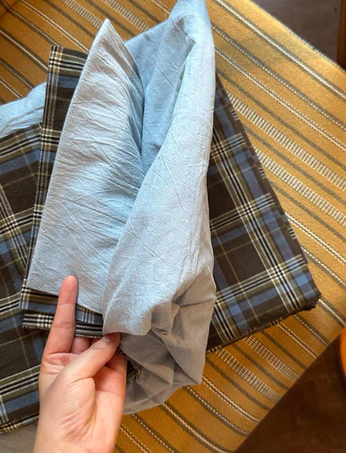 Preppy Plaid Brown Bedding Set, customer photo