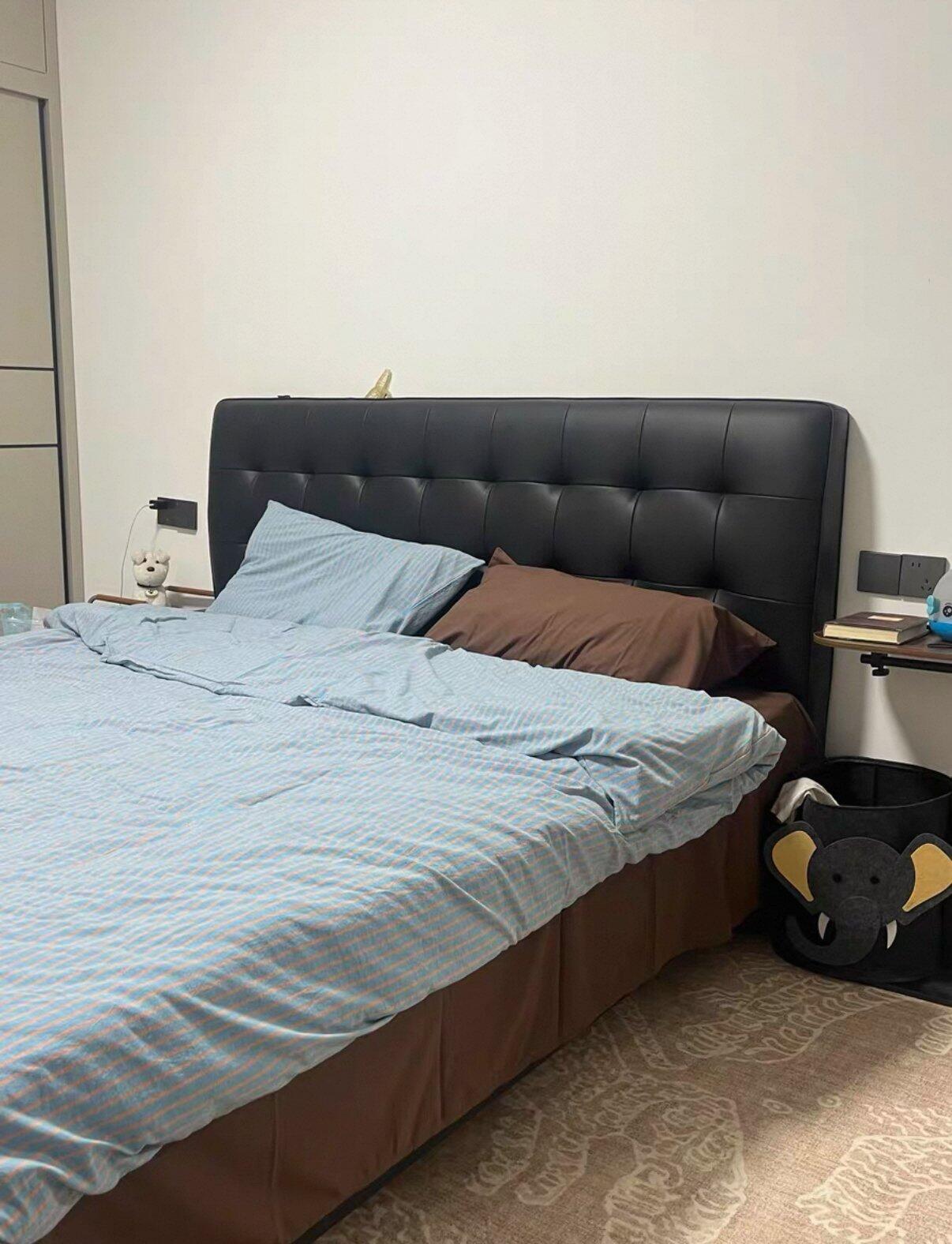 Blue Striped Duvet Cover Set, customer photo
