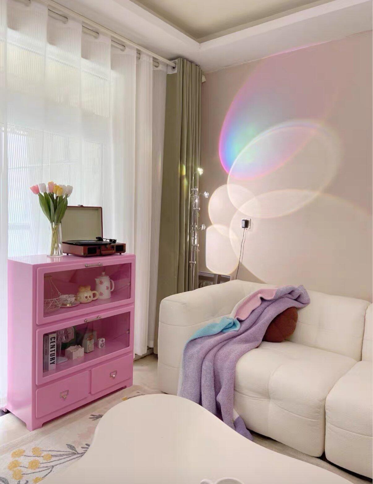 Pastel Figurine Display Cabinet, customer photo