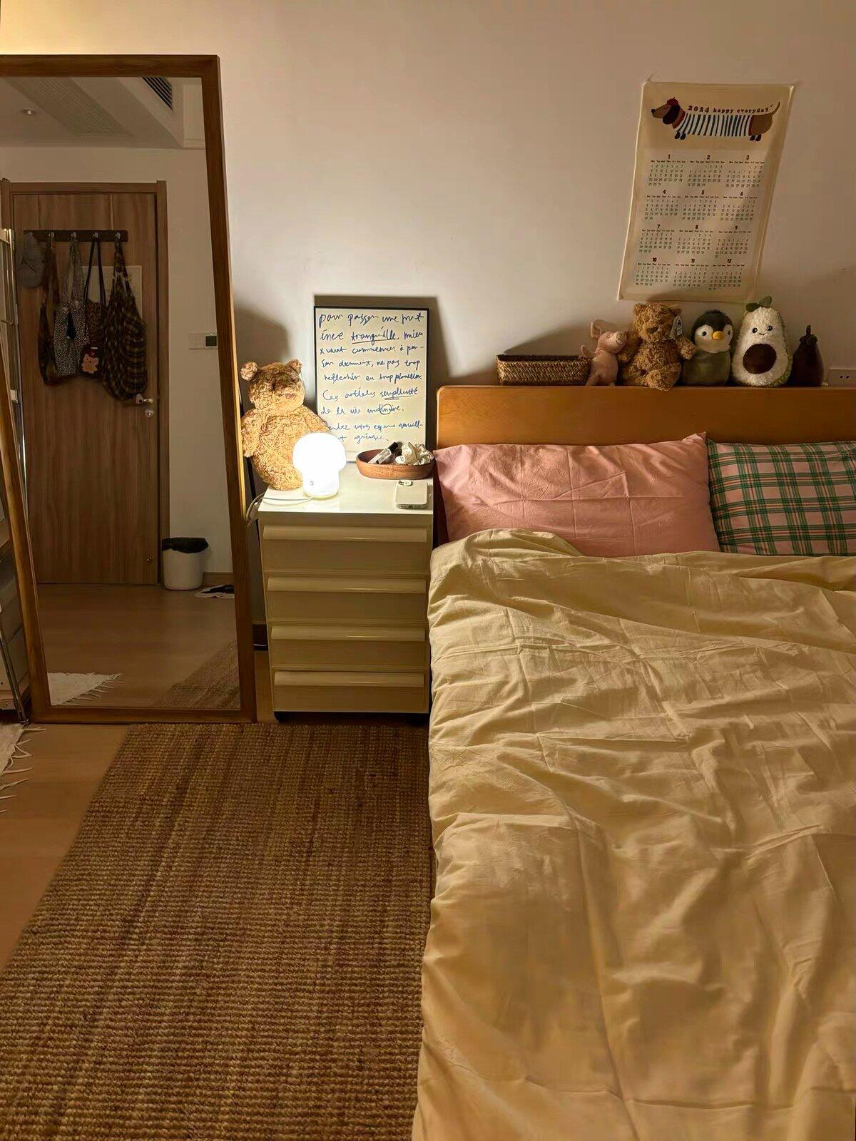 Pink & Mint Green Plaid Duvet Cover Set, customer photo