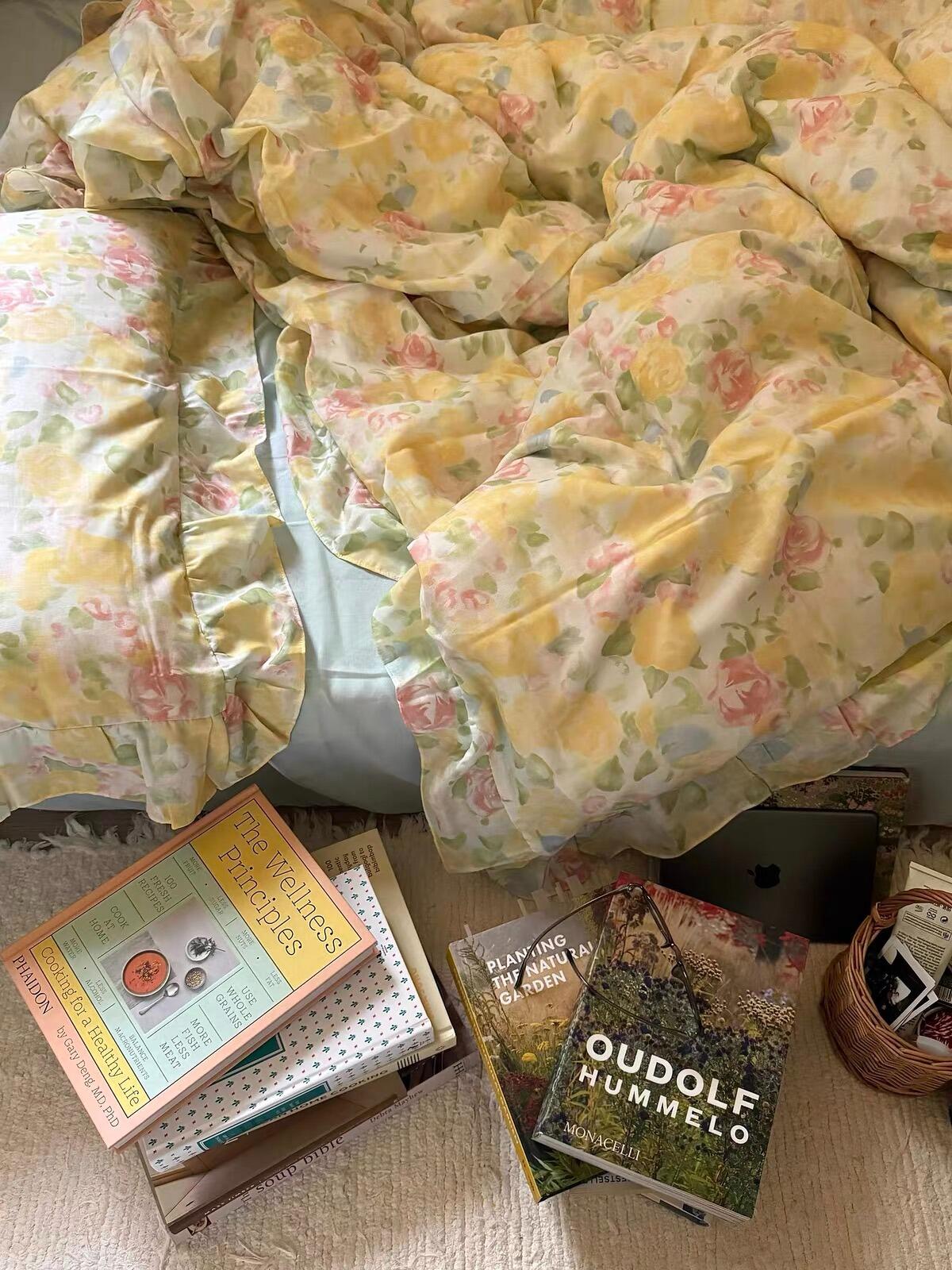 Watercolor Gauze Duvet Cover Set, customer photo