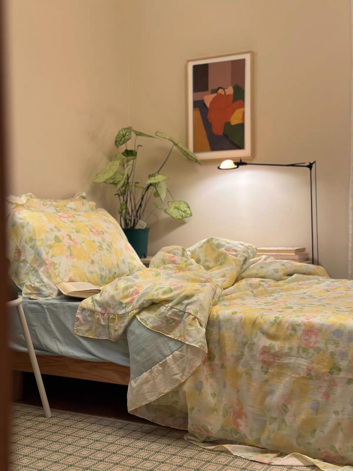 Watercolor Gauze Duvet Cover Set, customer photo
