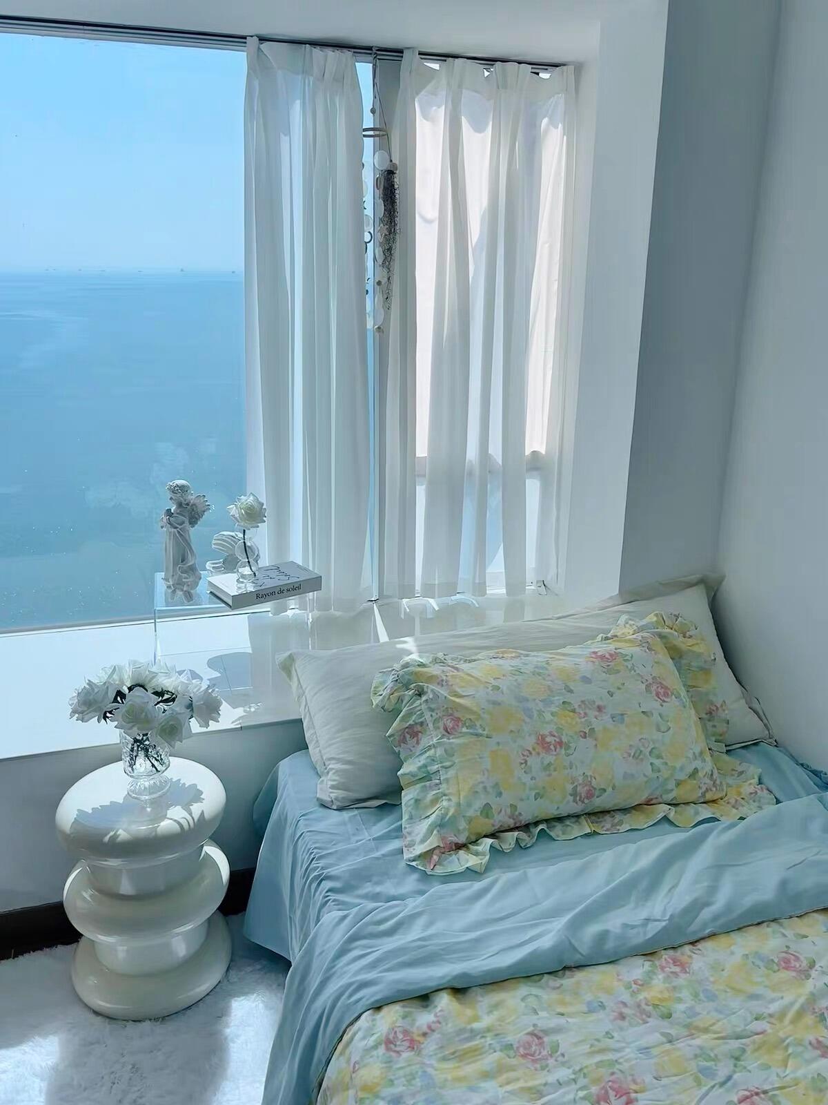 Watercolor Gauze Duvet Cover Set, customer photo