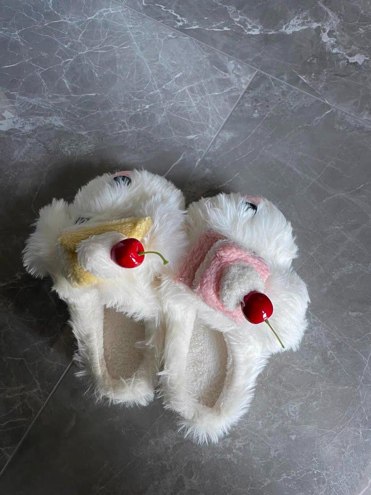Cherry Cake Dog Slippers, customer photo