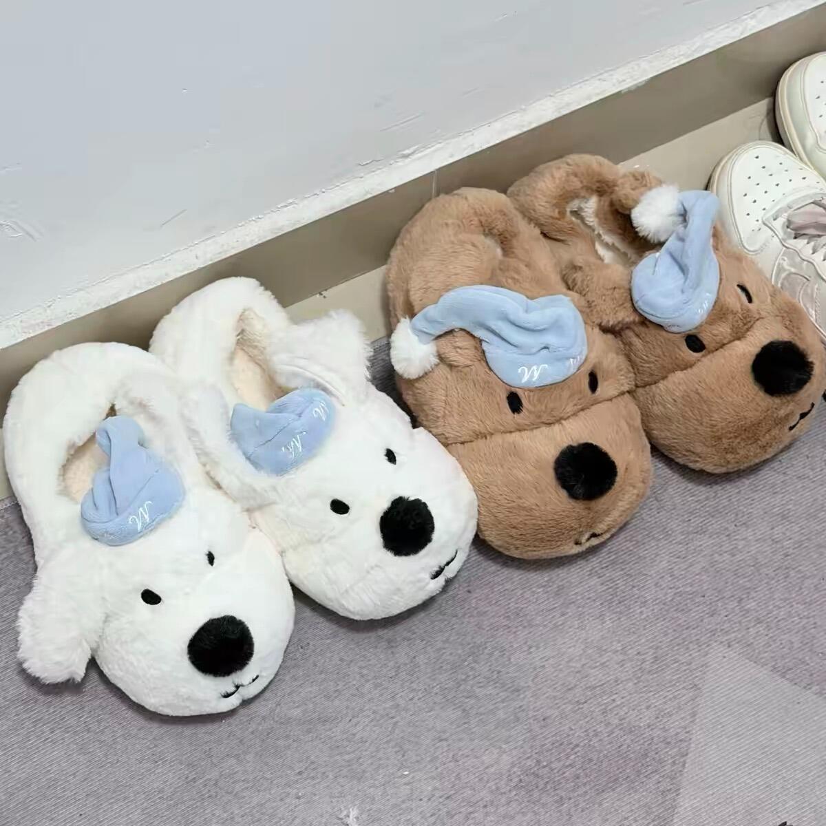 Plush Dog Slippers, customer photo
