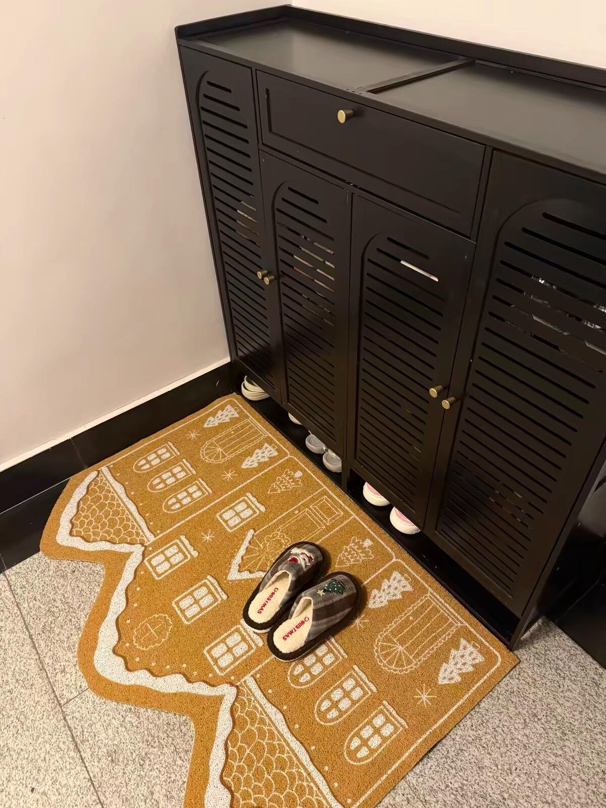 Christmas Gingerbread House Doormat, customer photo