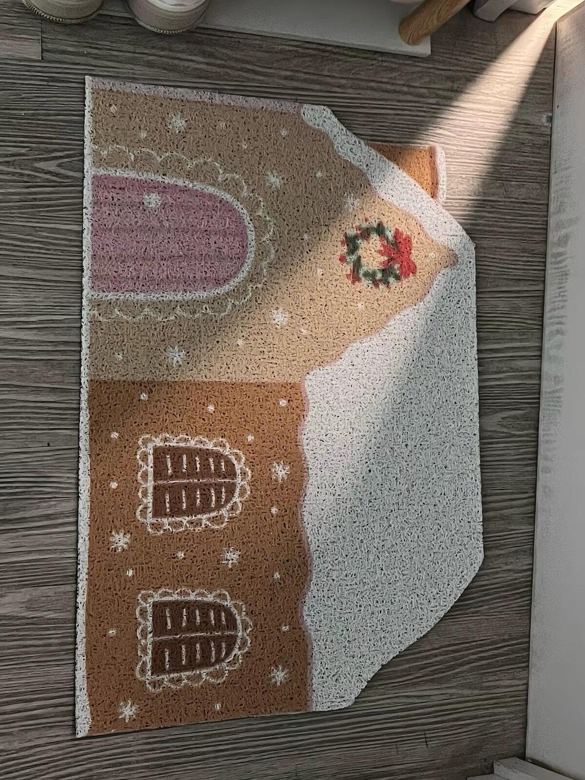Christmas Gingerbread House Doormat, customer photo