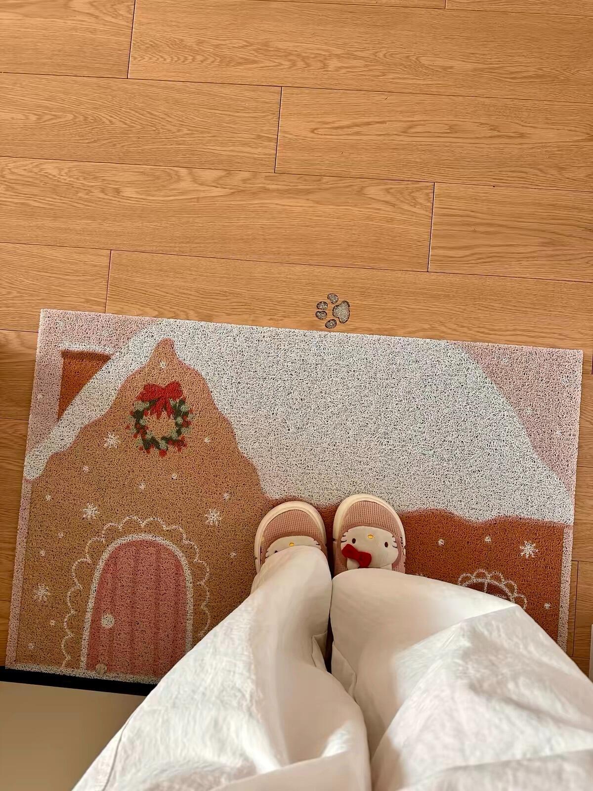 Christmas Gingerbread House Doormat, customer photo