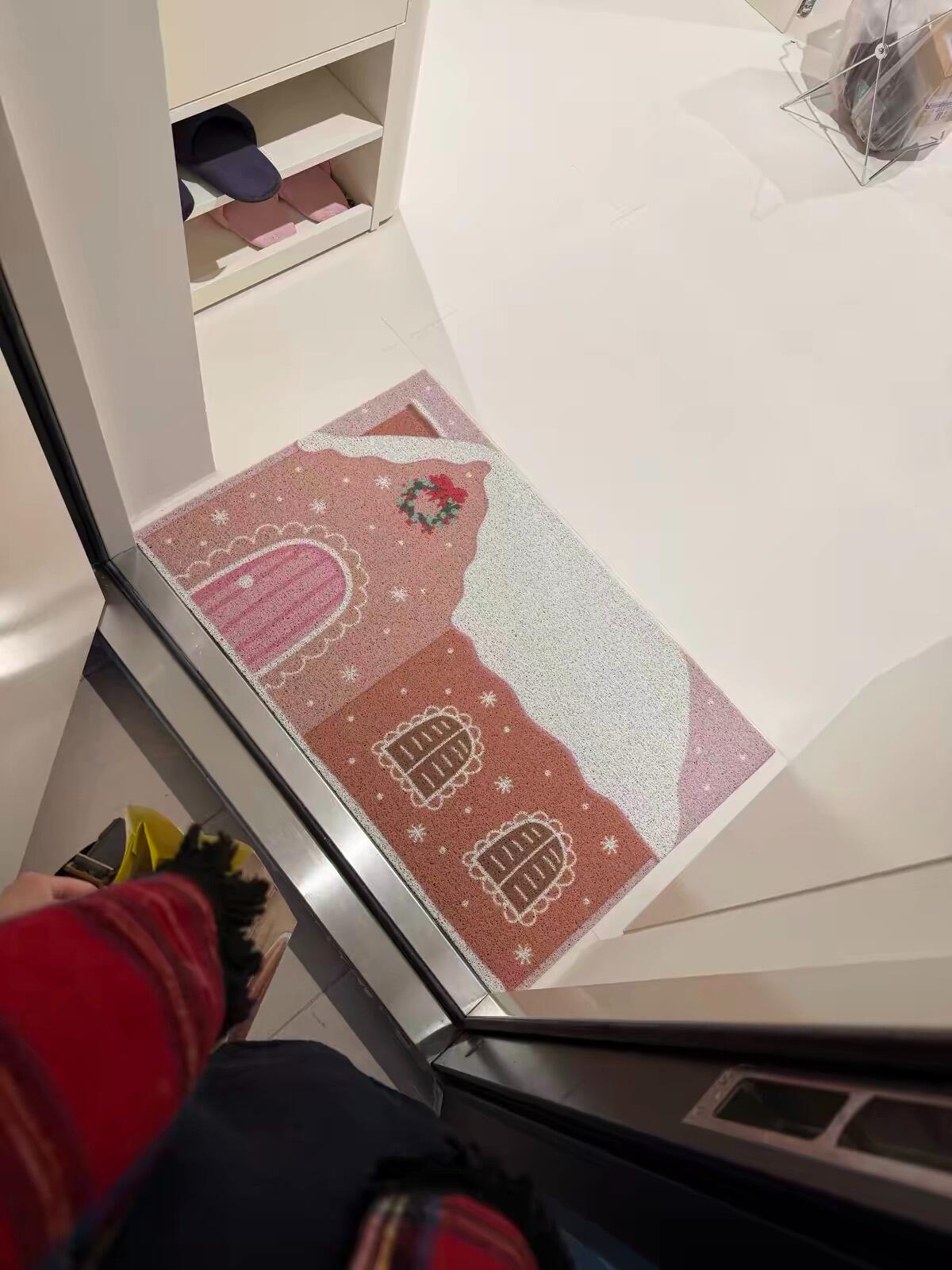 Christmas Gingerbread House Doormat, customer photo
