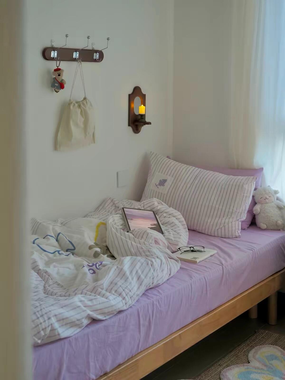 Purple Applique Duvet Cover Set, customer photo