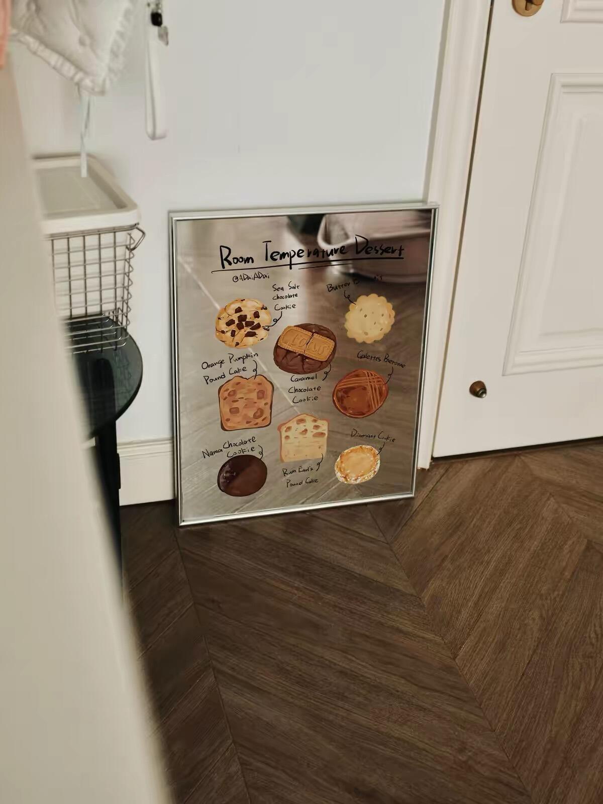 Dessert Printed Mirror Wall Art, customer photo