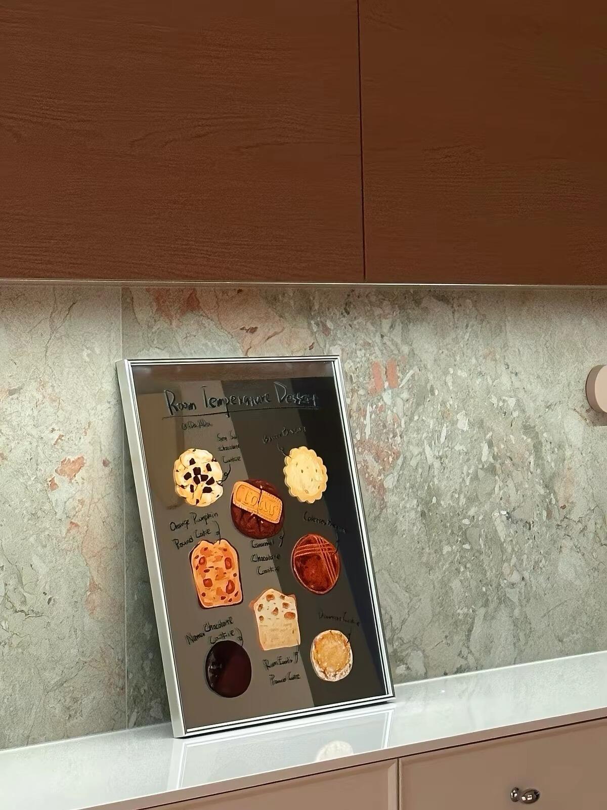 Dessert Printed Mirror Wall Art, customer photo