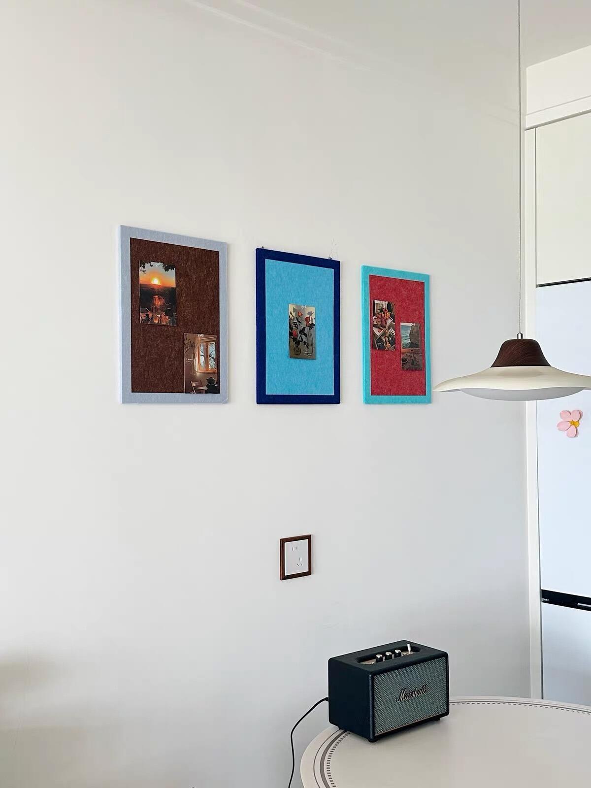 Two-Tone Felt Push Pin Board, customer photo