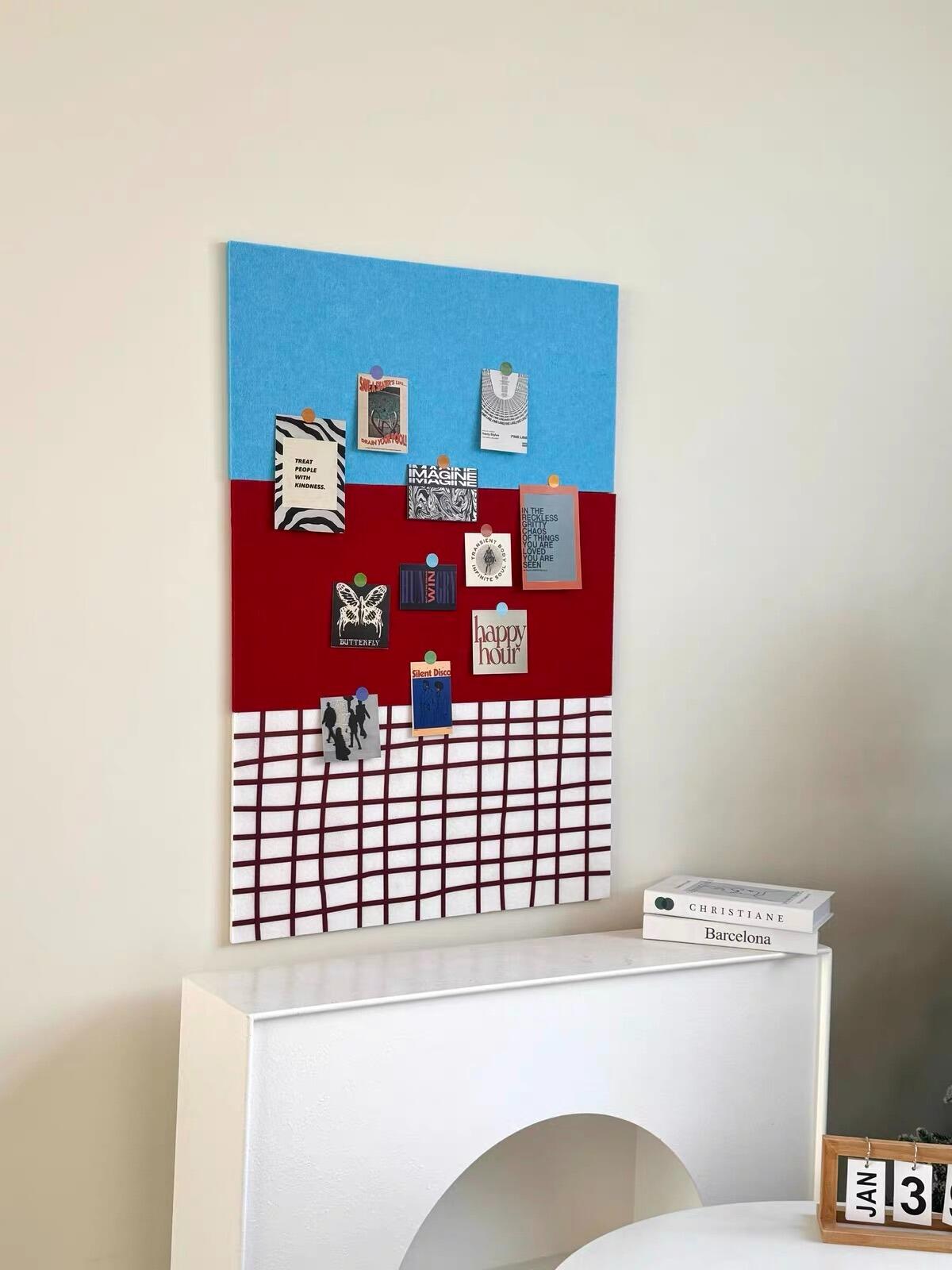 Checkered Felt Pin Board, customer photo