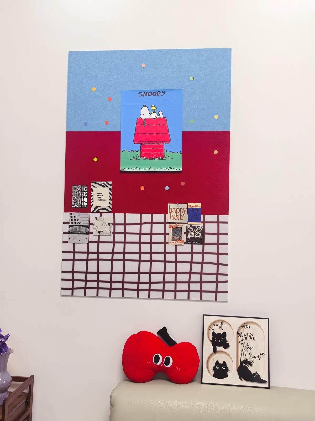 Checkered Felt Pin Board, customer photo