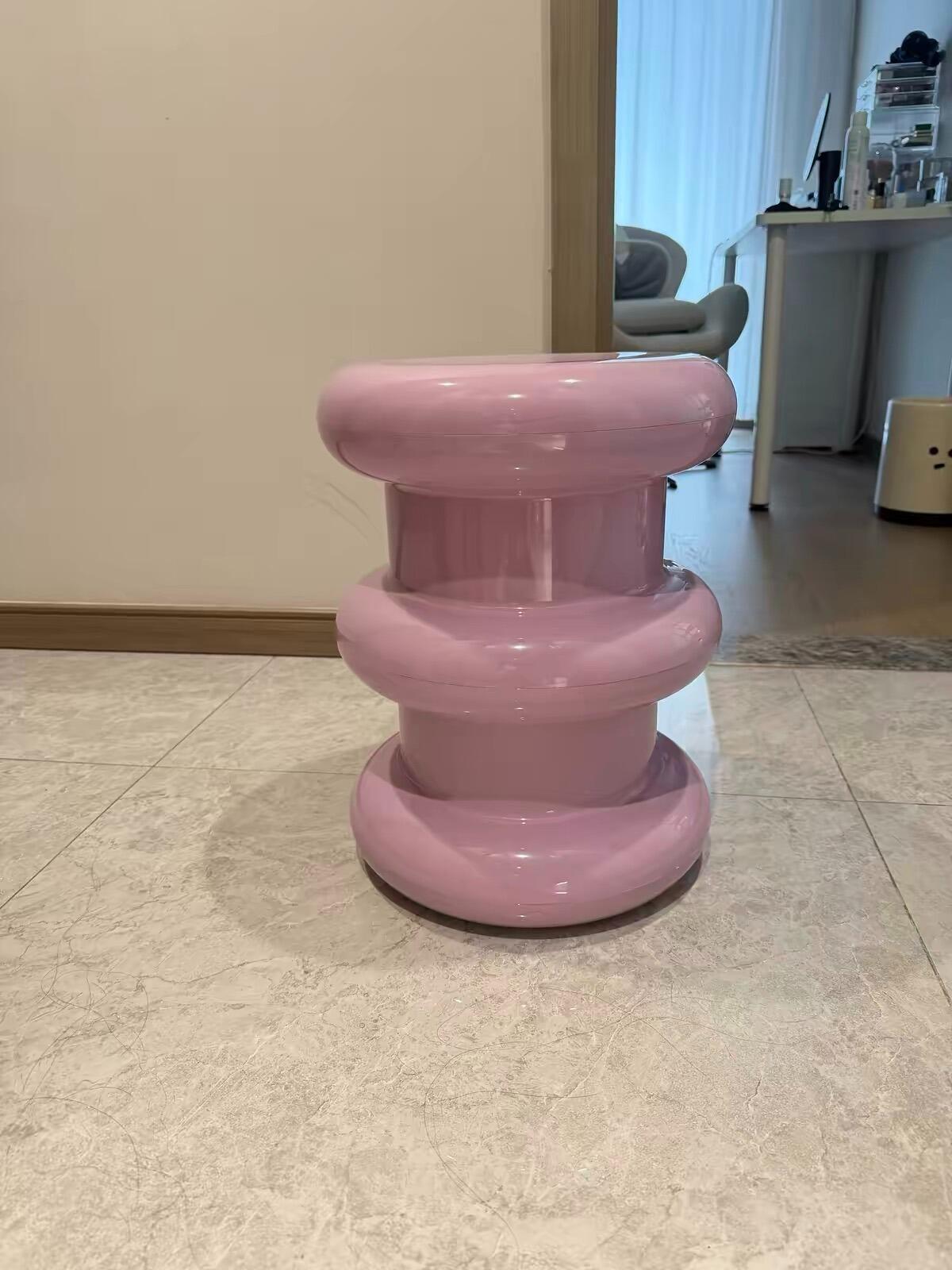 Stacked Ring Pedestal Side Table, customer photo
