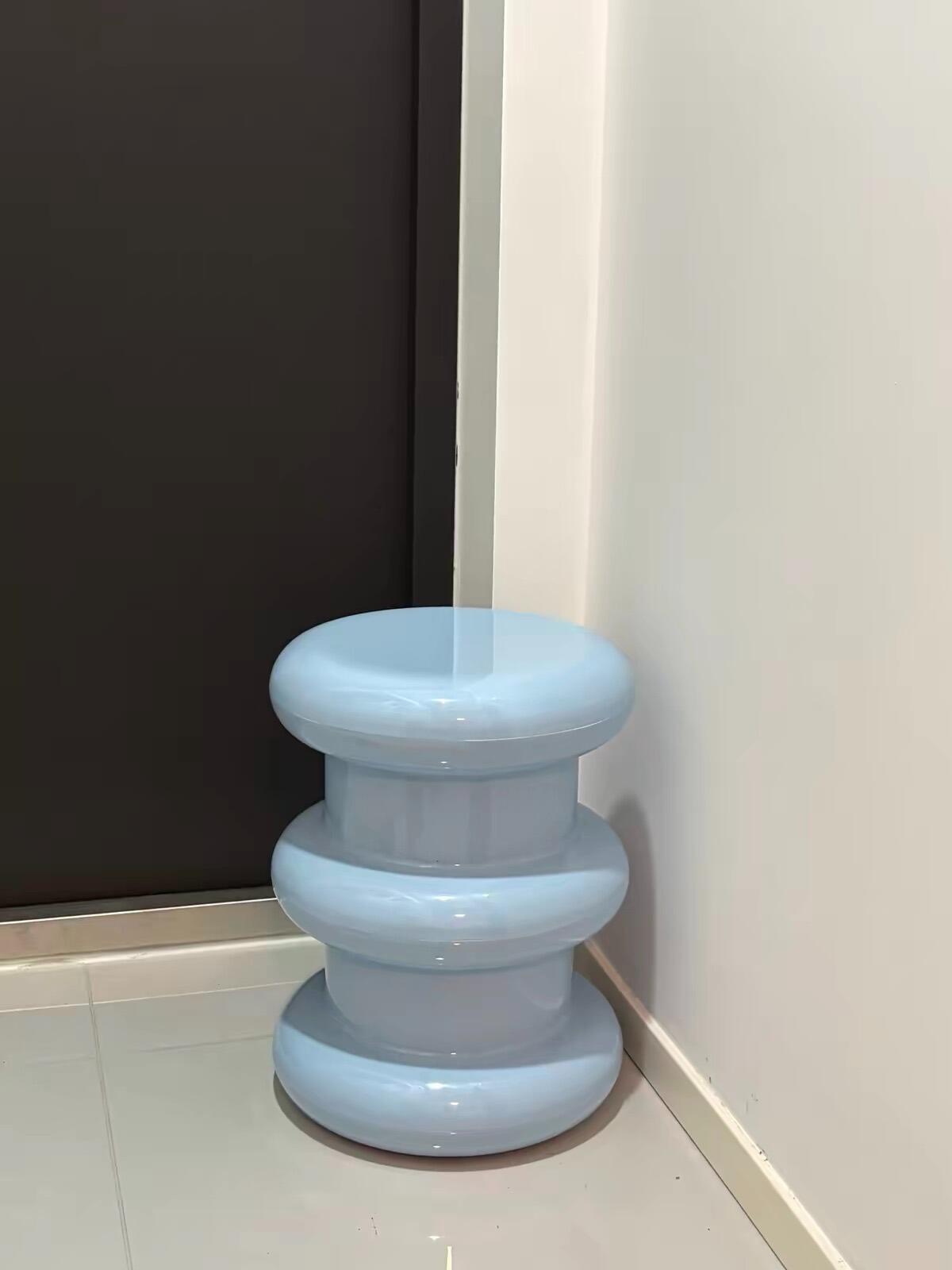 Stacked Ring Pedestal Side Table, customer photo