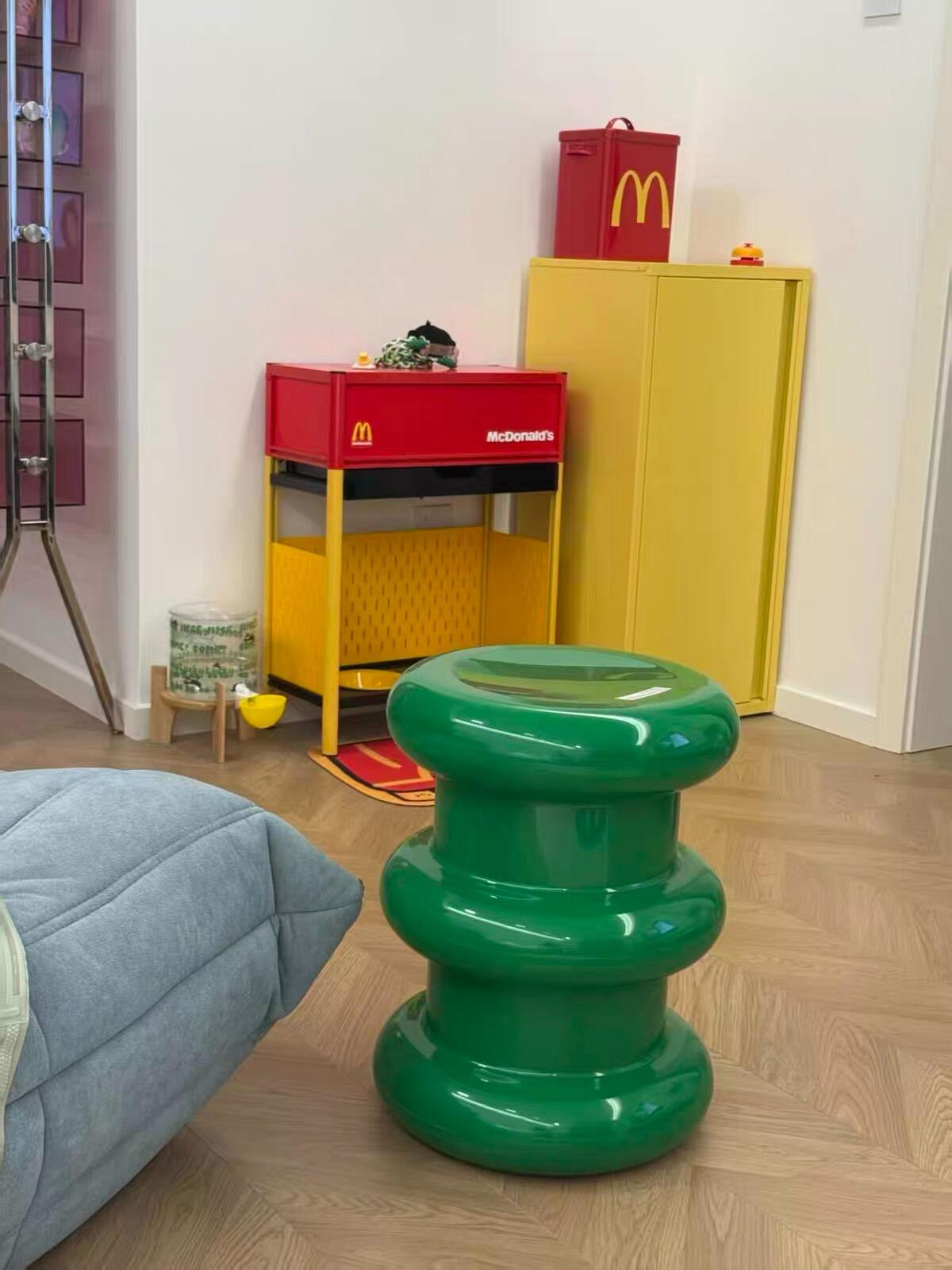 Stacked Ring Pedestal Side Table, customer photo