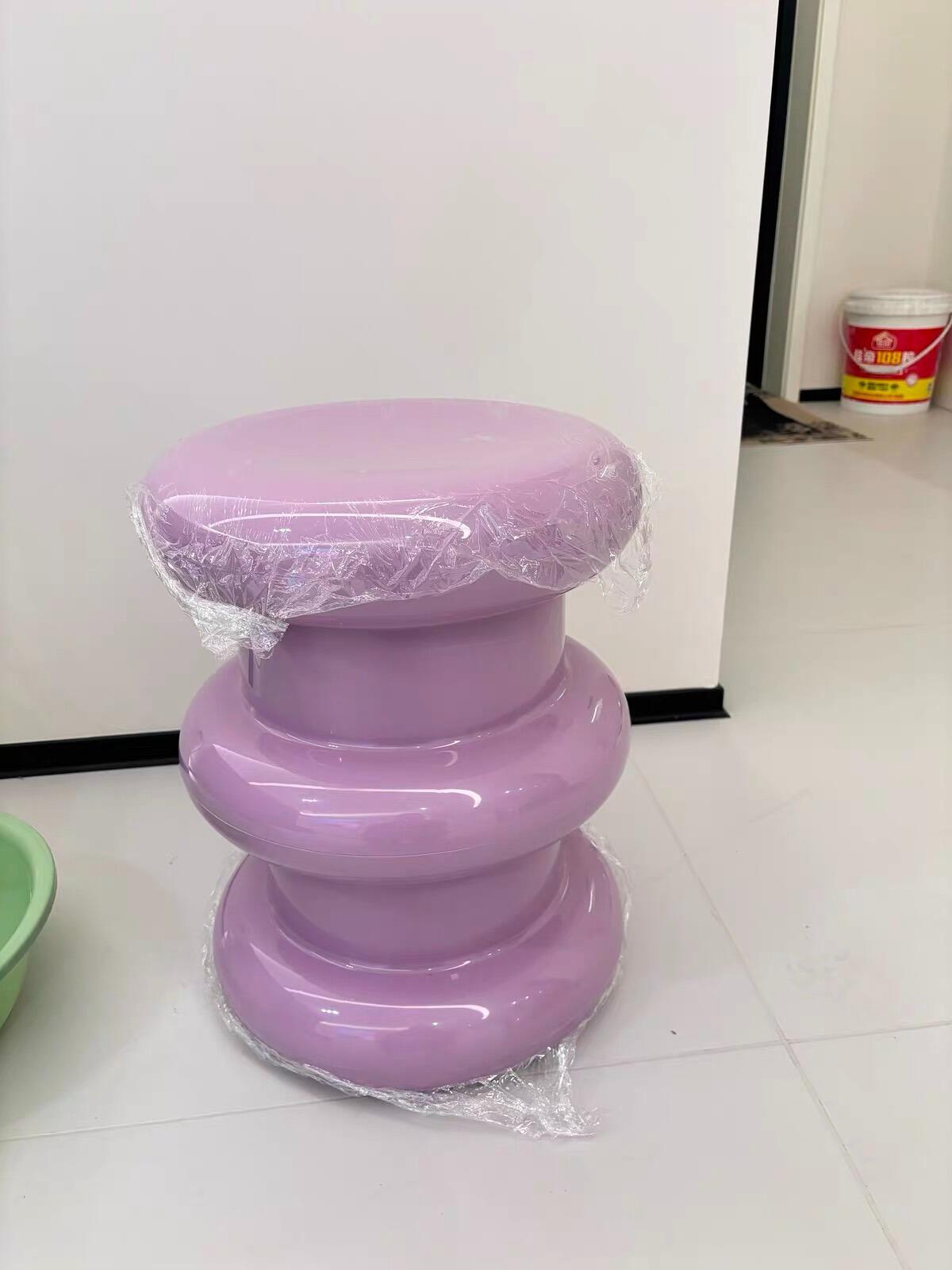 Stacked Ring Pedestal Side Table, customer photo