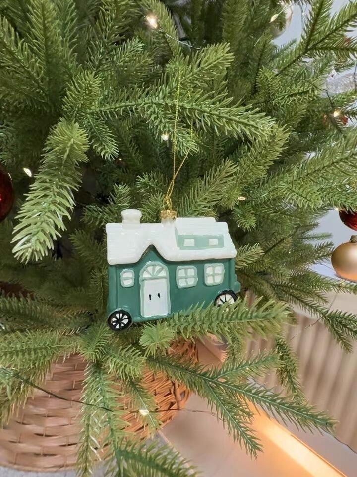 Whimsical Green Christmas Ornaments, customer photo