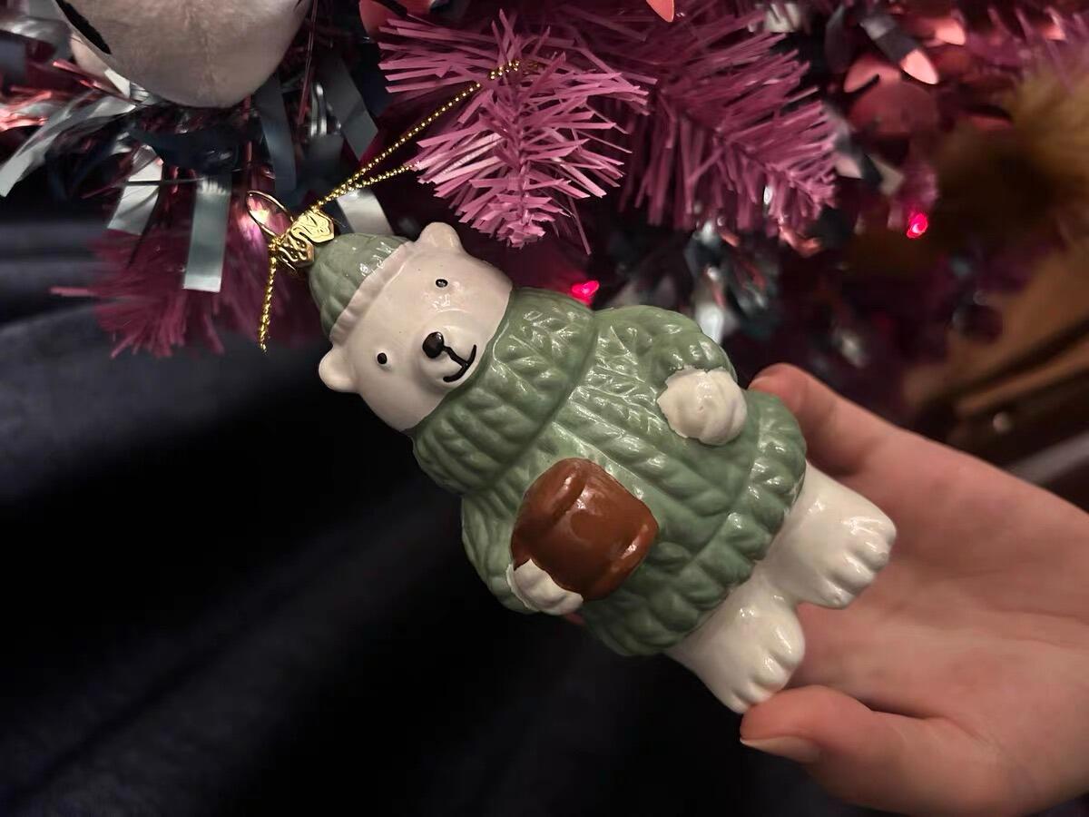 Whimsical Green Christmas Ornaments, customer photo