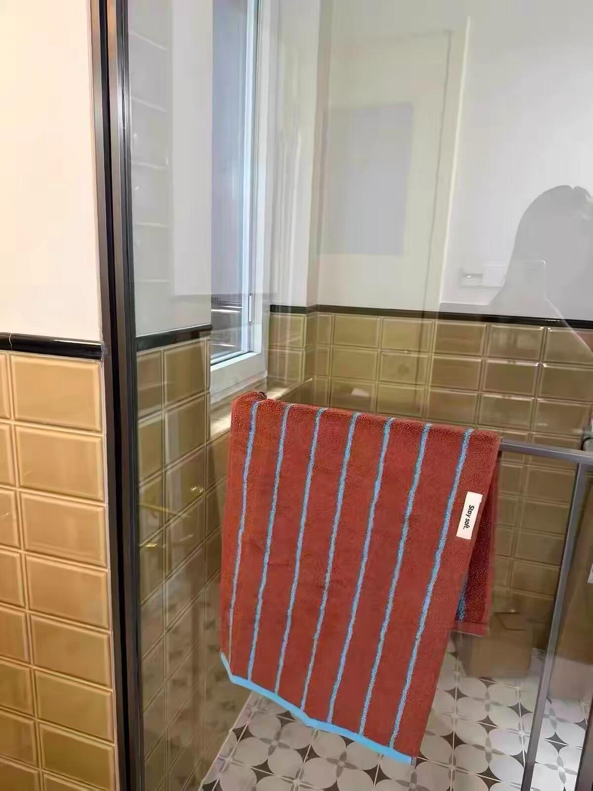 Striped Bath & Hand Towel, customer photo