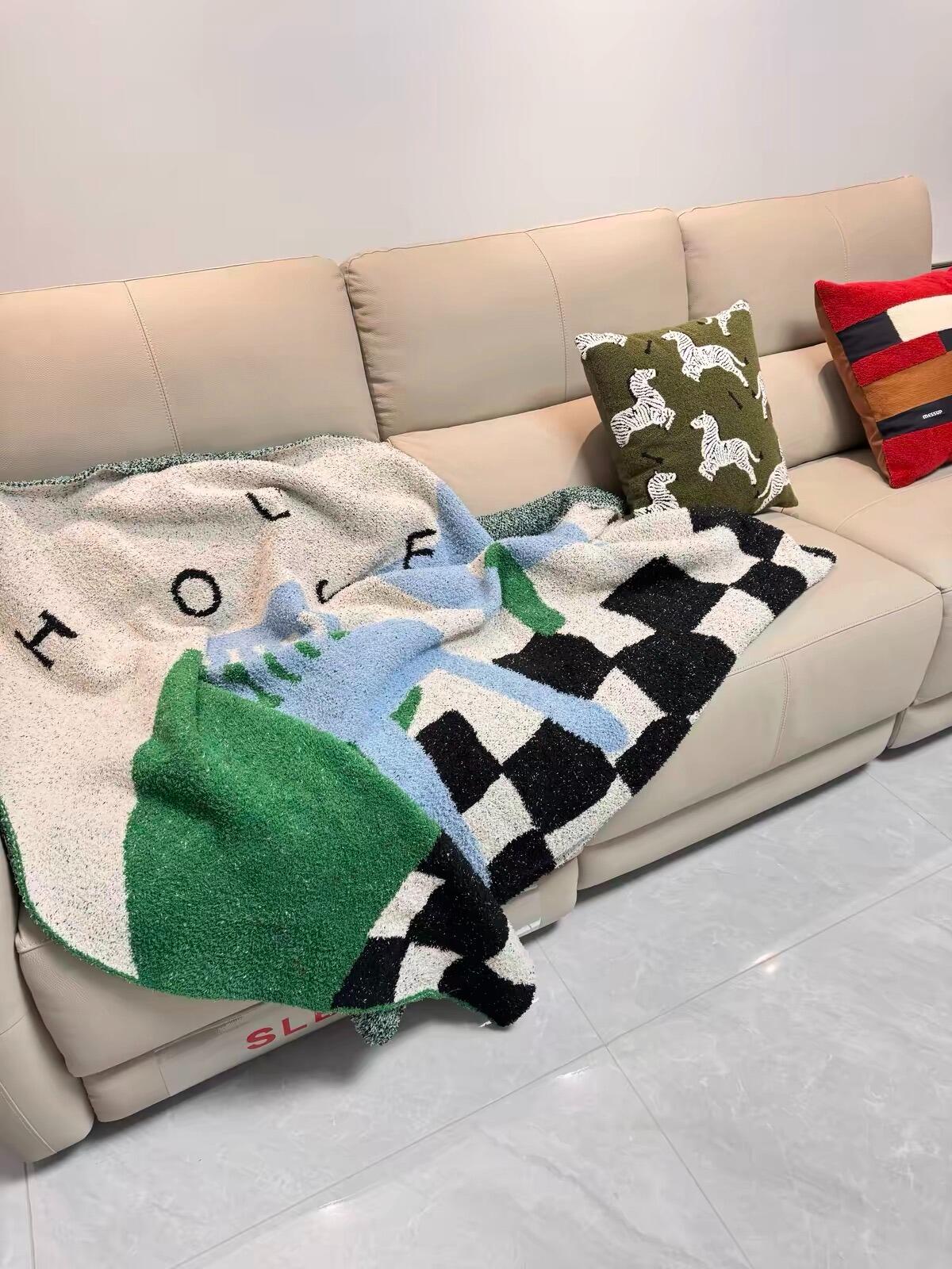 Abstract Chair Throw Blanket, customer photo