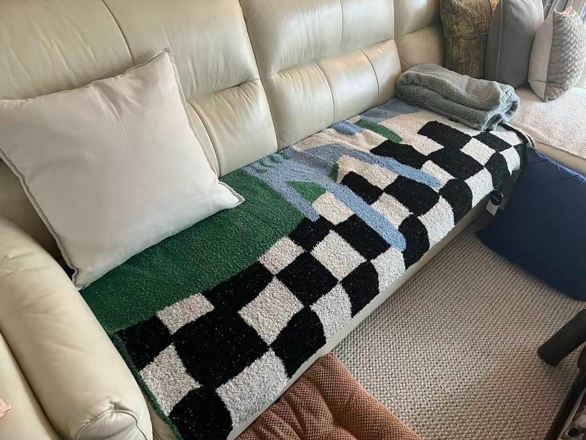 Abstract Chair Throw Blanket, customer photo