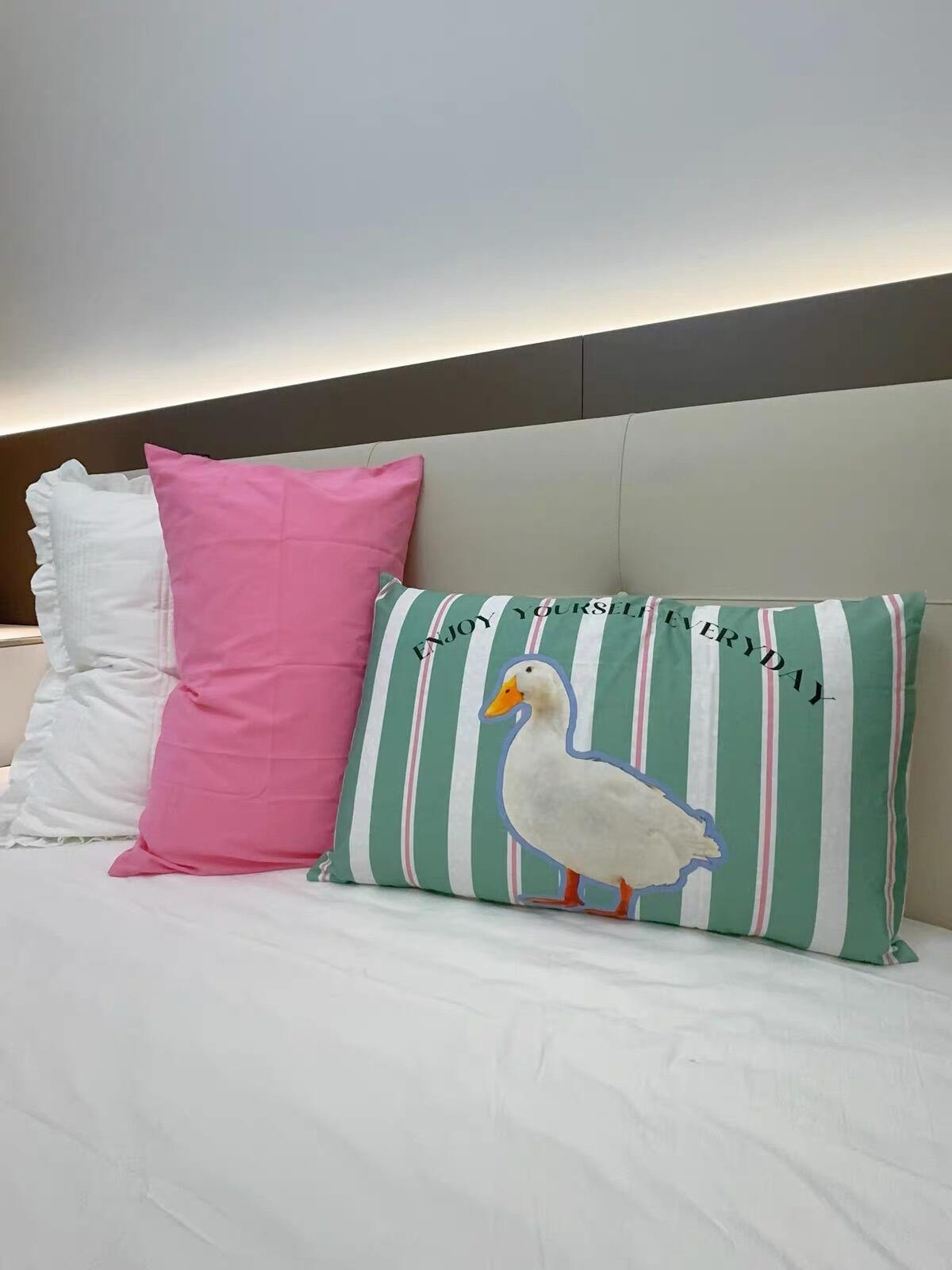 Solid Color Washed Cotton Pillowcase, customer photo