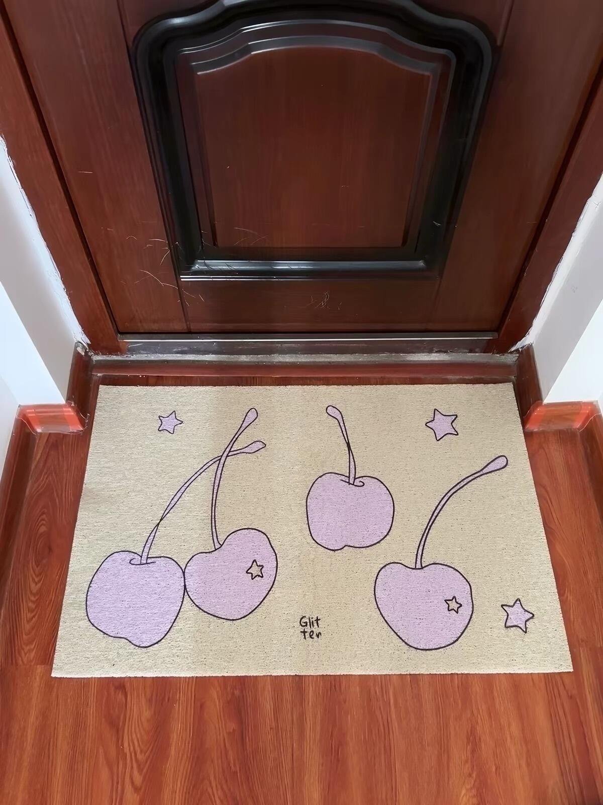 Cherry & Apple Fruit Rug, customer photo