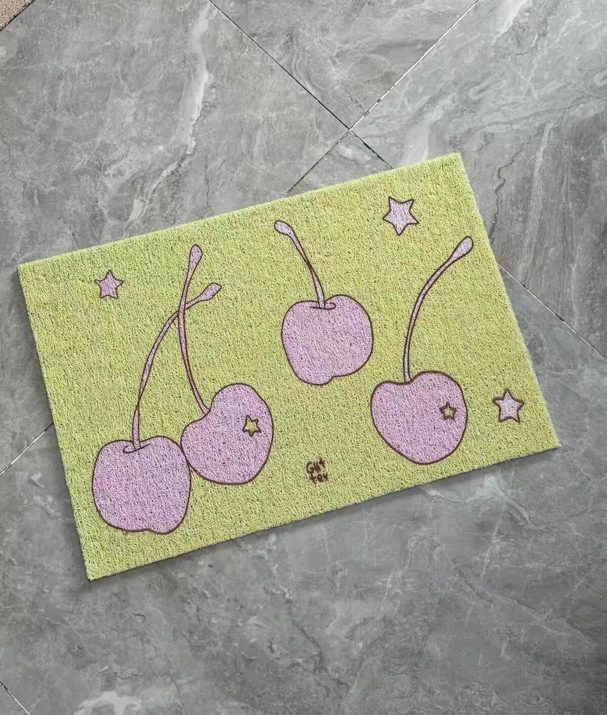 Cherry & Apple Fruit Rug, customer photo