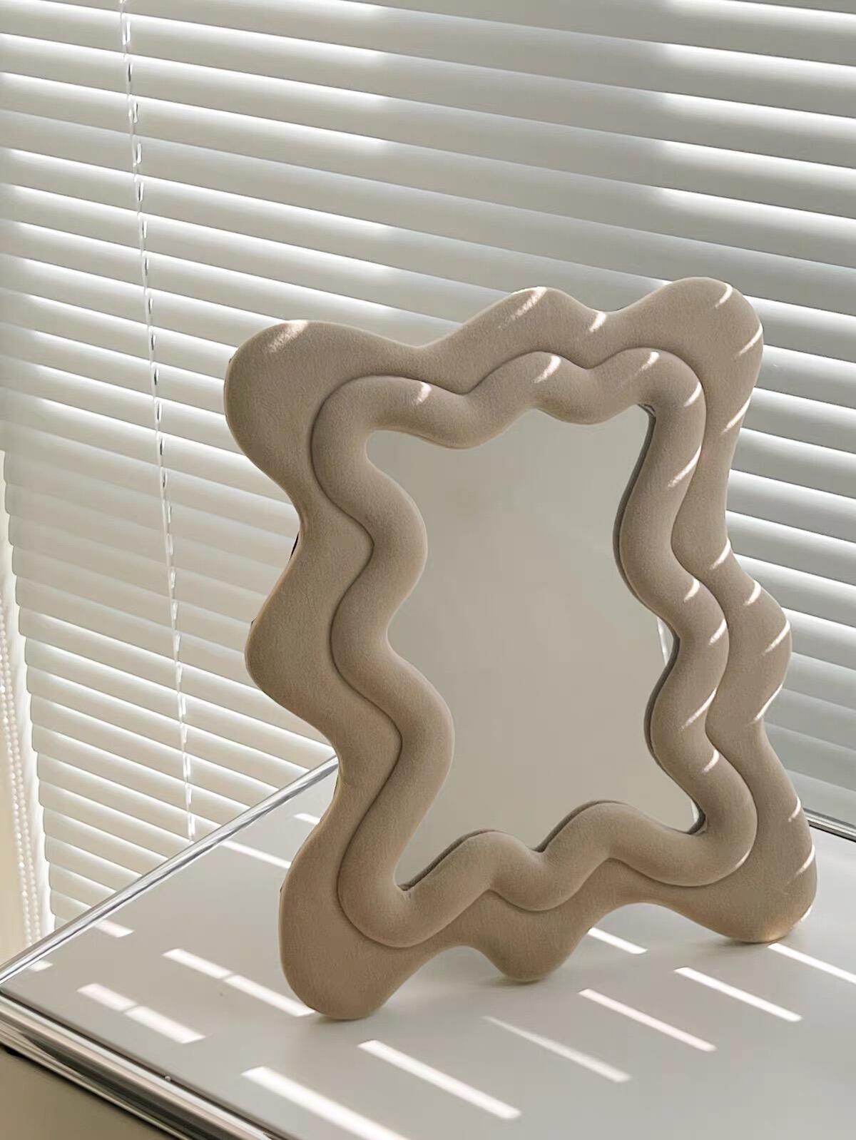 Flocked Wavy Tabletop Mirror, customer photo