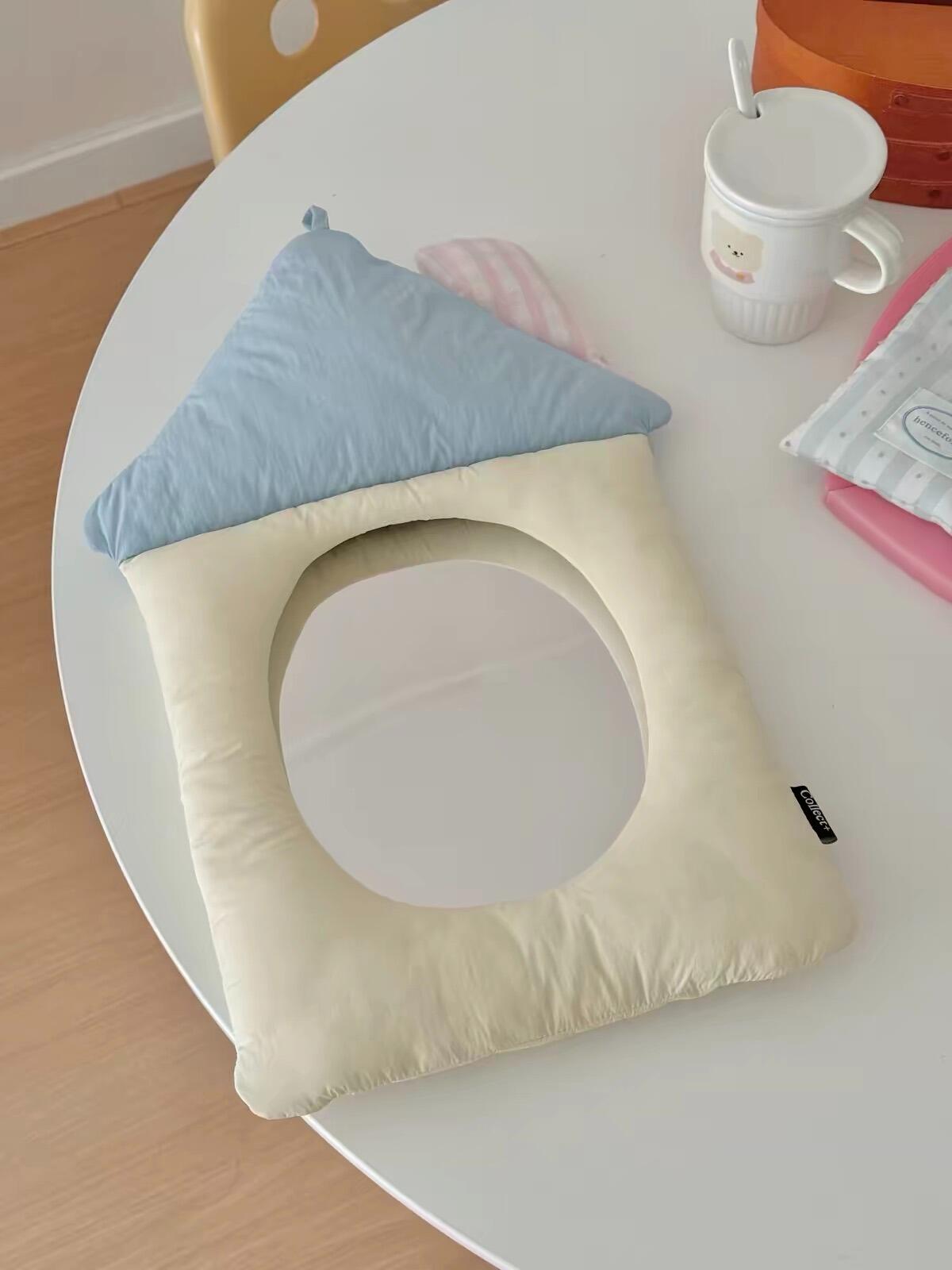 Padded Fabric Tabletop Mirror, customer photo