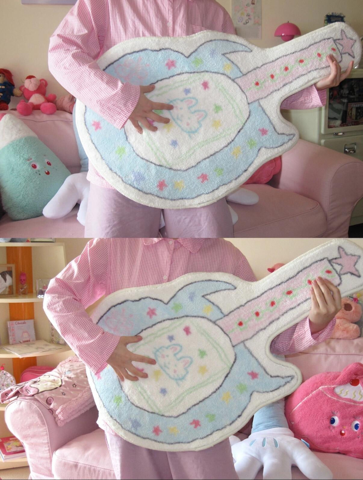 Pastel Guitar Rug, customer photo