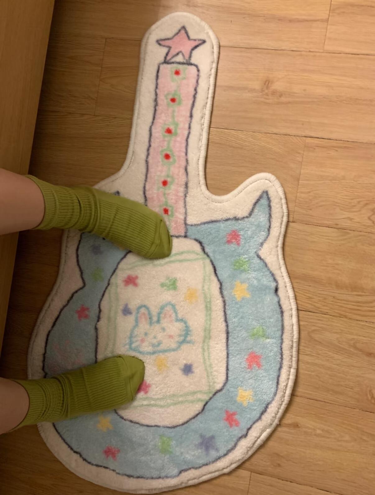 Pastel Guitar Rug, customer photo