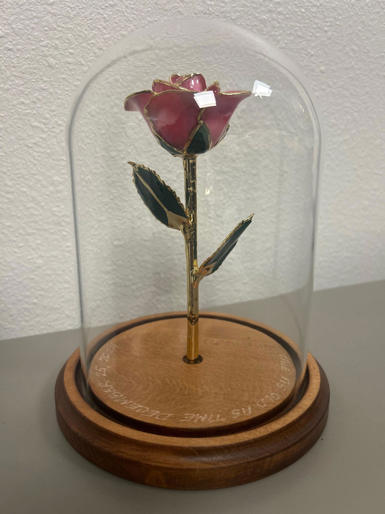Custom Enchanted Rose - 24K Gold Forever Rose - Red (OPEN BLOOM)