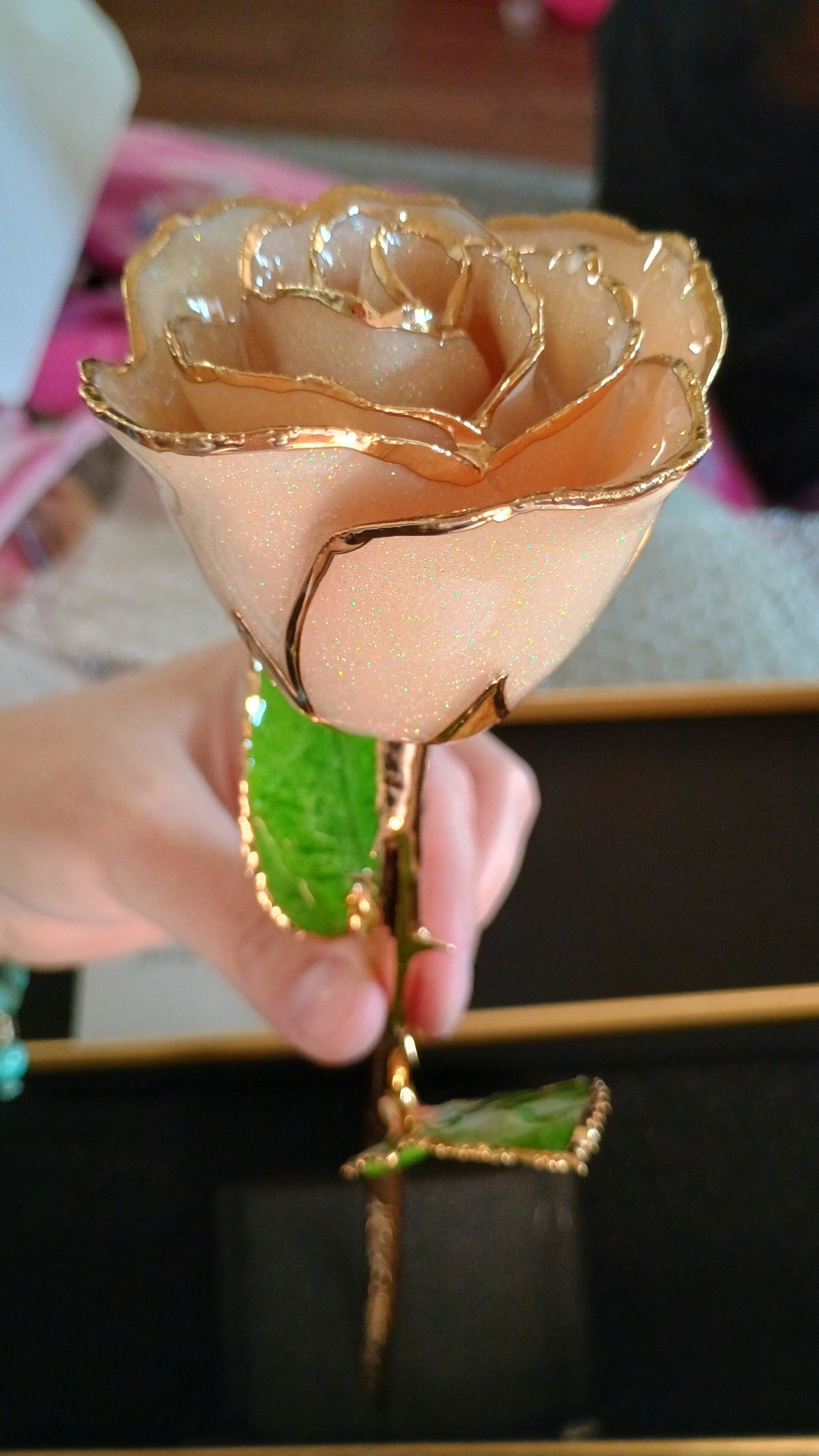 24K Gold Forever Rose - Zebra Rose